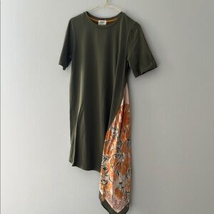 Anthropologie Tiny Green T-Shirt Scarf dress
